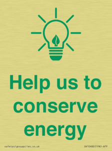 Help us to conserve energy 